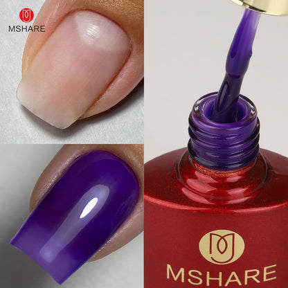 MSHARE Gel d'extension d'ongle de constructeur blanc laiteux dans une bouteille 10 ml ongles auto-nivelants construction rapide Gel UV Led rose clair